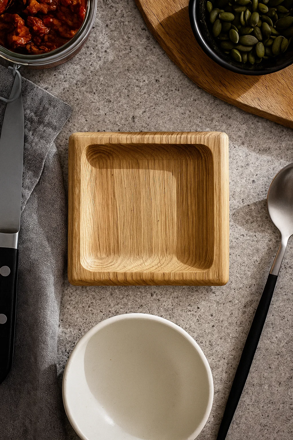 Square рlate for serving with one section