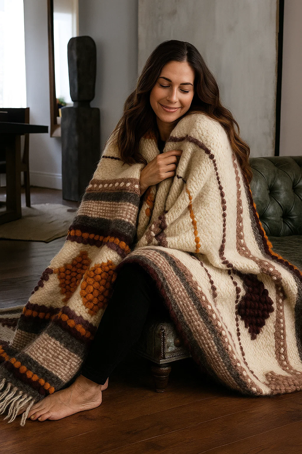 Cozy Wool Throws Rhombus