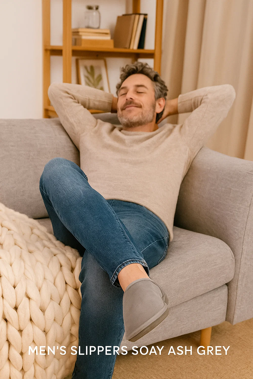 MEN'S SLIPPERS SOAY ASH GREY