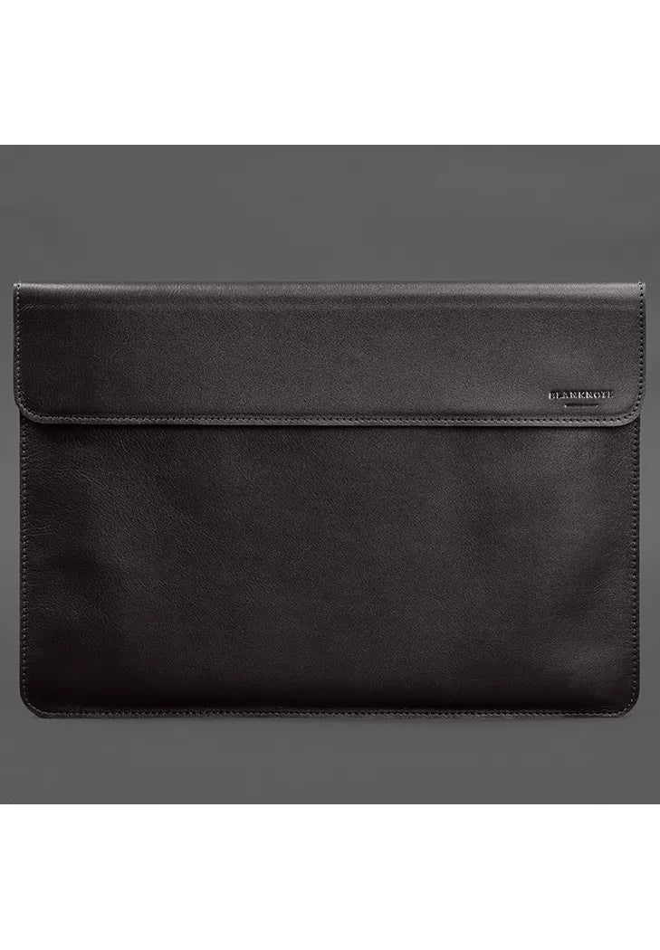 Leather envelope case with magnets for MacBook 15 inch Dark brown crust - BN-GC-11-choko