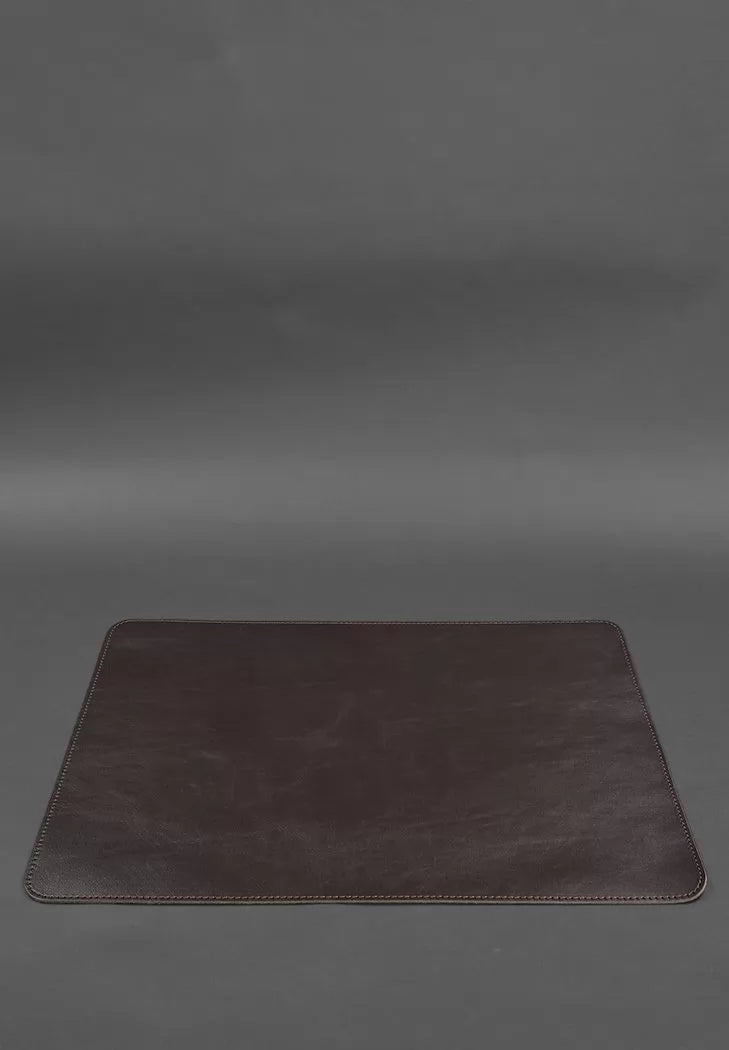 Genuine leather desk set 1.0 dark brown crust - BN-set-1-choko