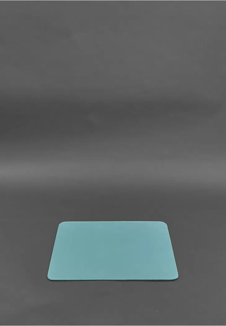 Genuine leather mouse pad 1.0 turquoise crust - BN-MP-tiffany