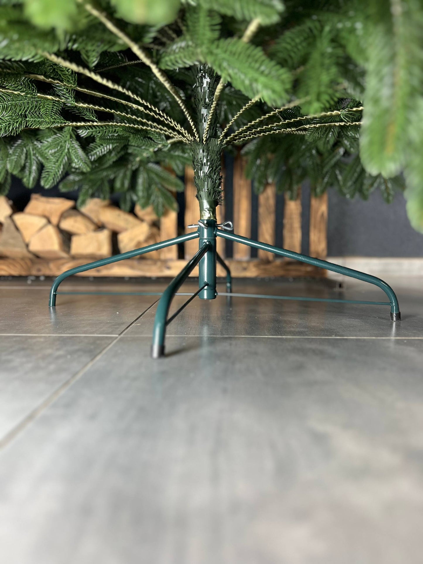 Royal green Christmas tree on a string - 2.3 m.