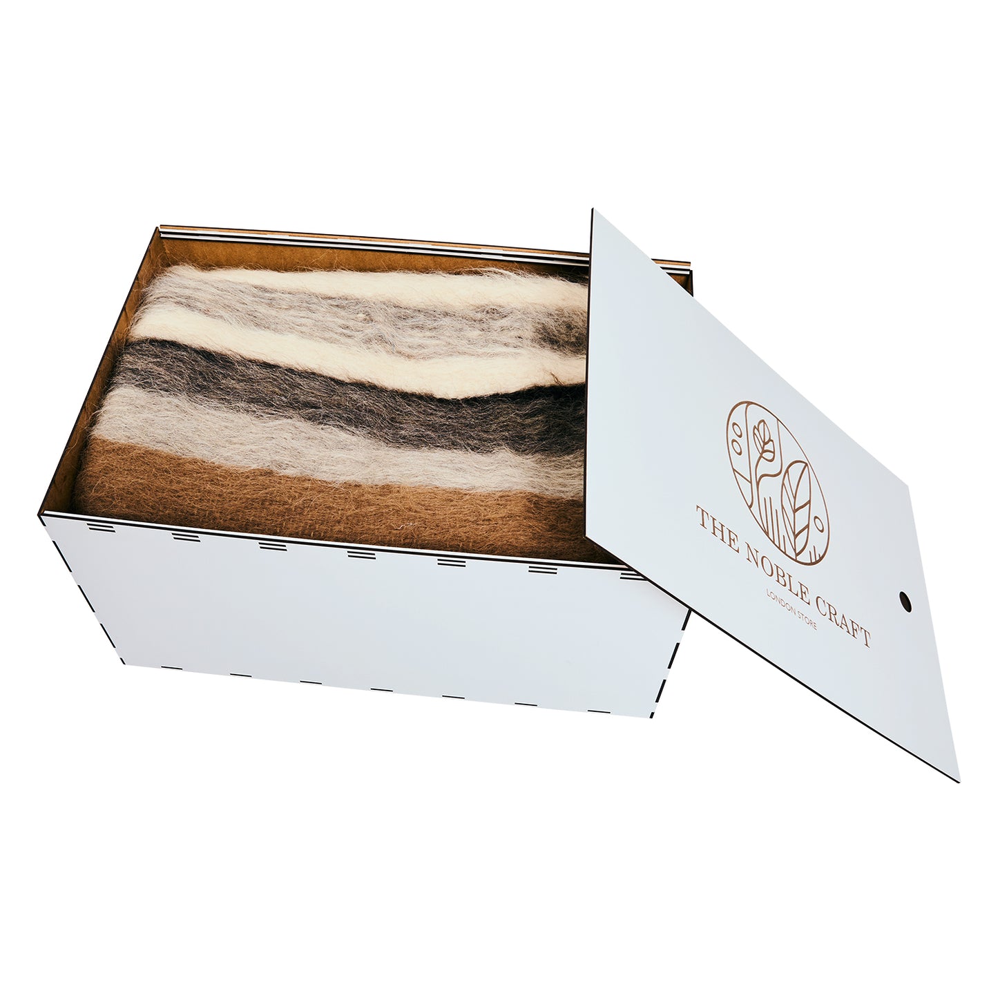 Cozy Wool Throws Stripes Brown