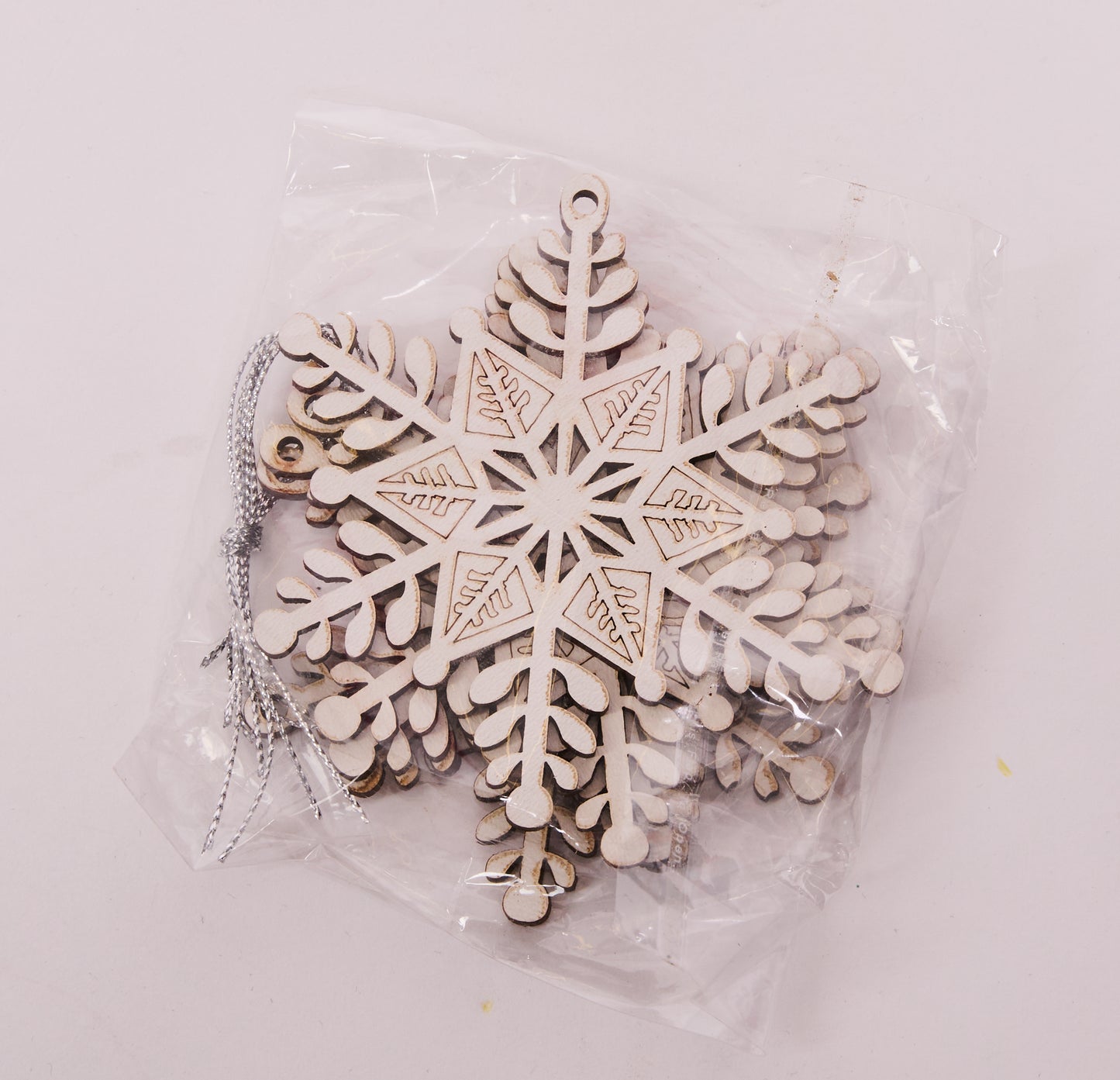 Wooden Snowflake Christmas Ornaments – Rustic Holiday Hanging Decorations