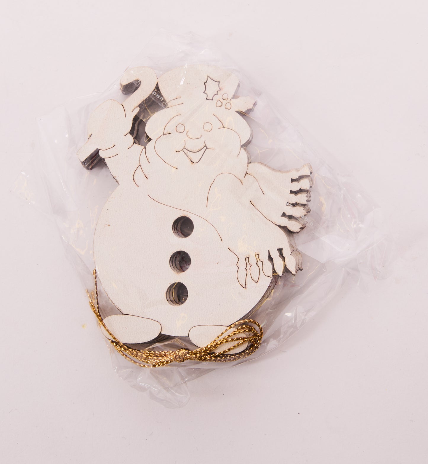 Wooden Snowman Christmas Ornament – Rustic Holiday Hanging Decoration