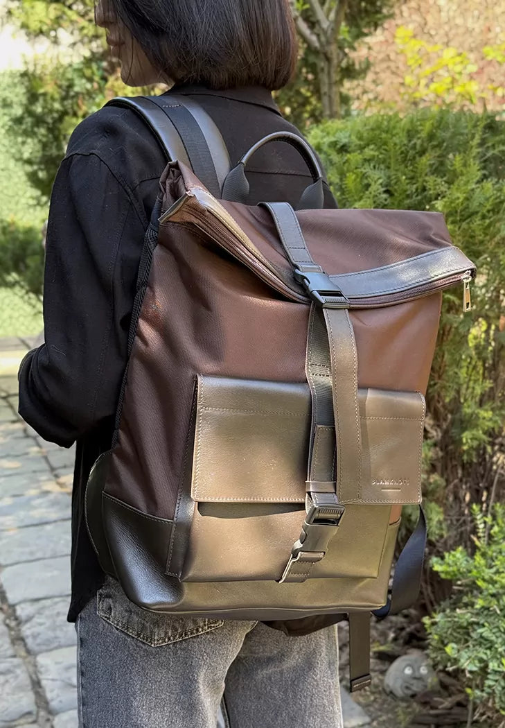 Urban backpack dark brown - BN-BAG-61-choko