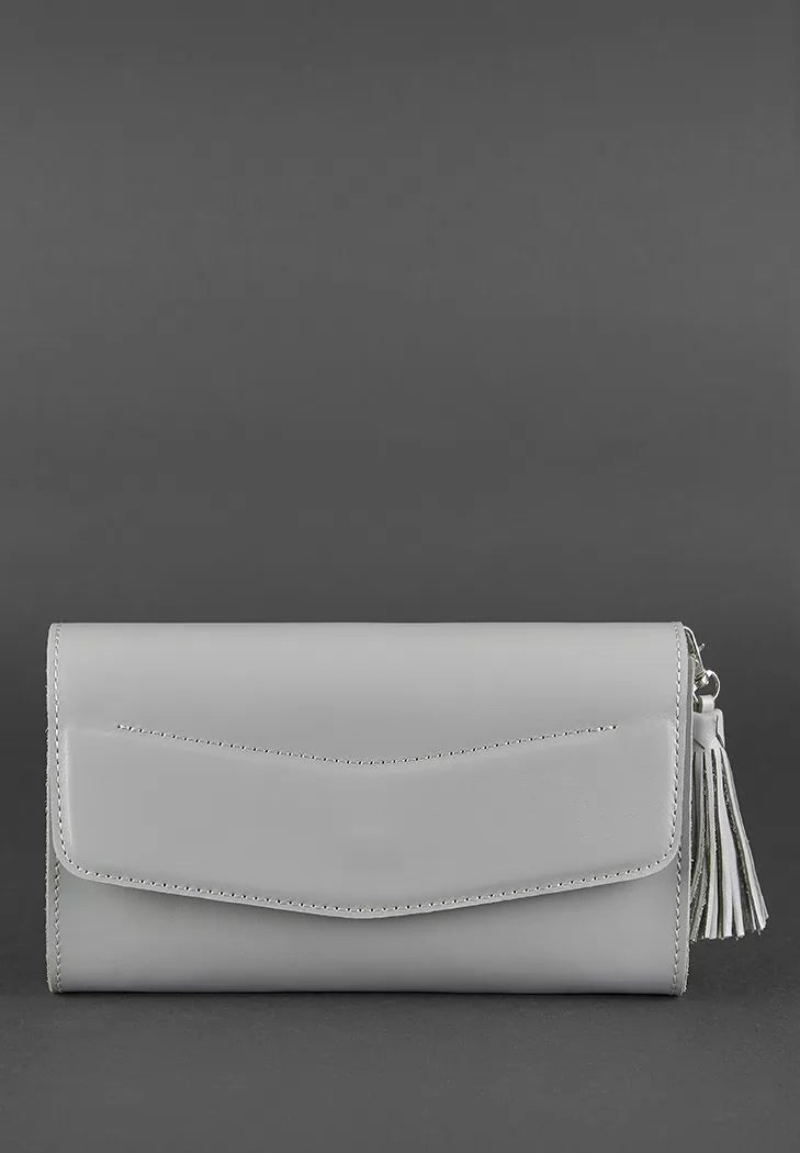 Leather women's bag Alice gray - BN-BAG-7-shadow