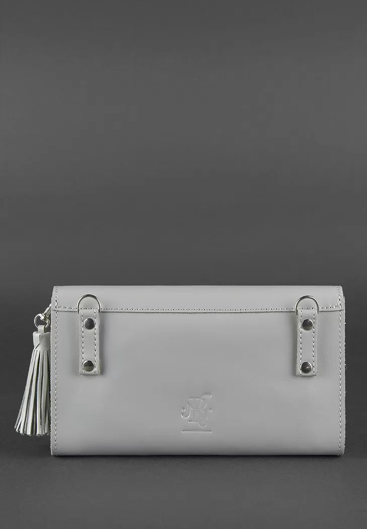 Leather women's bag Alice gray - BN-BAG-7-shadow