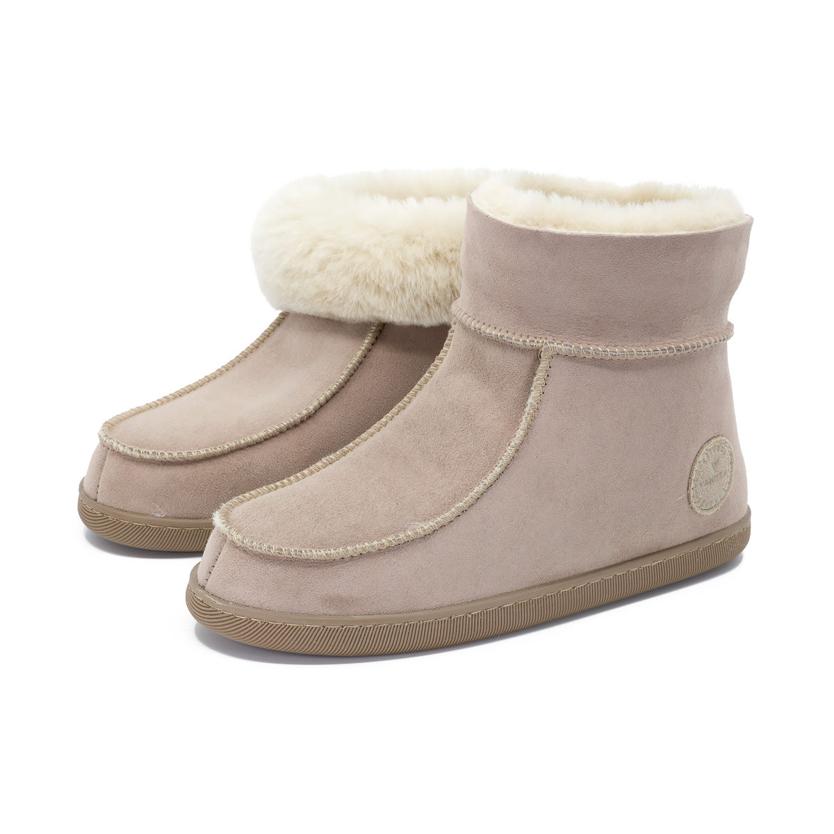 PEPPIN women's slippers beige and white