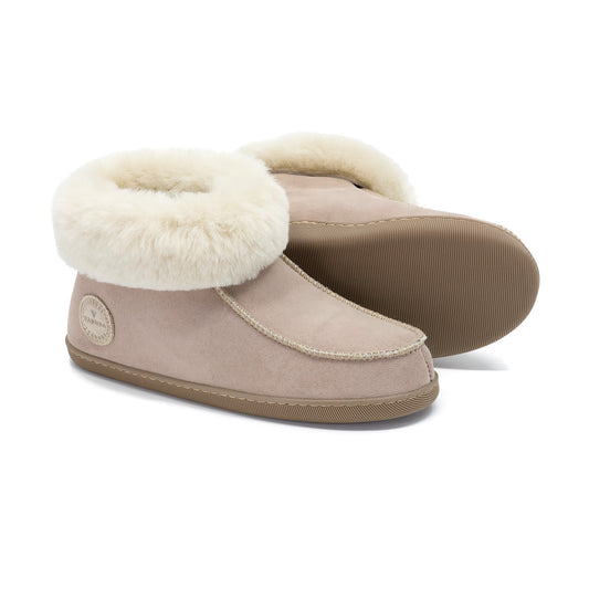 PEPPIN women's slippers beige and white