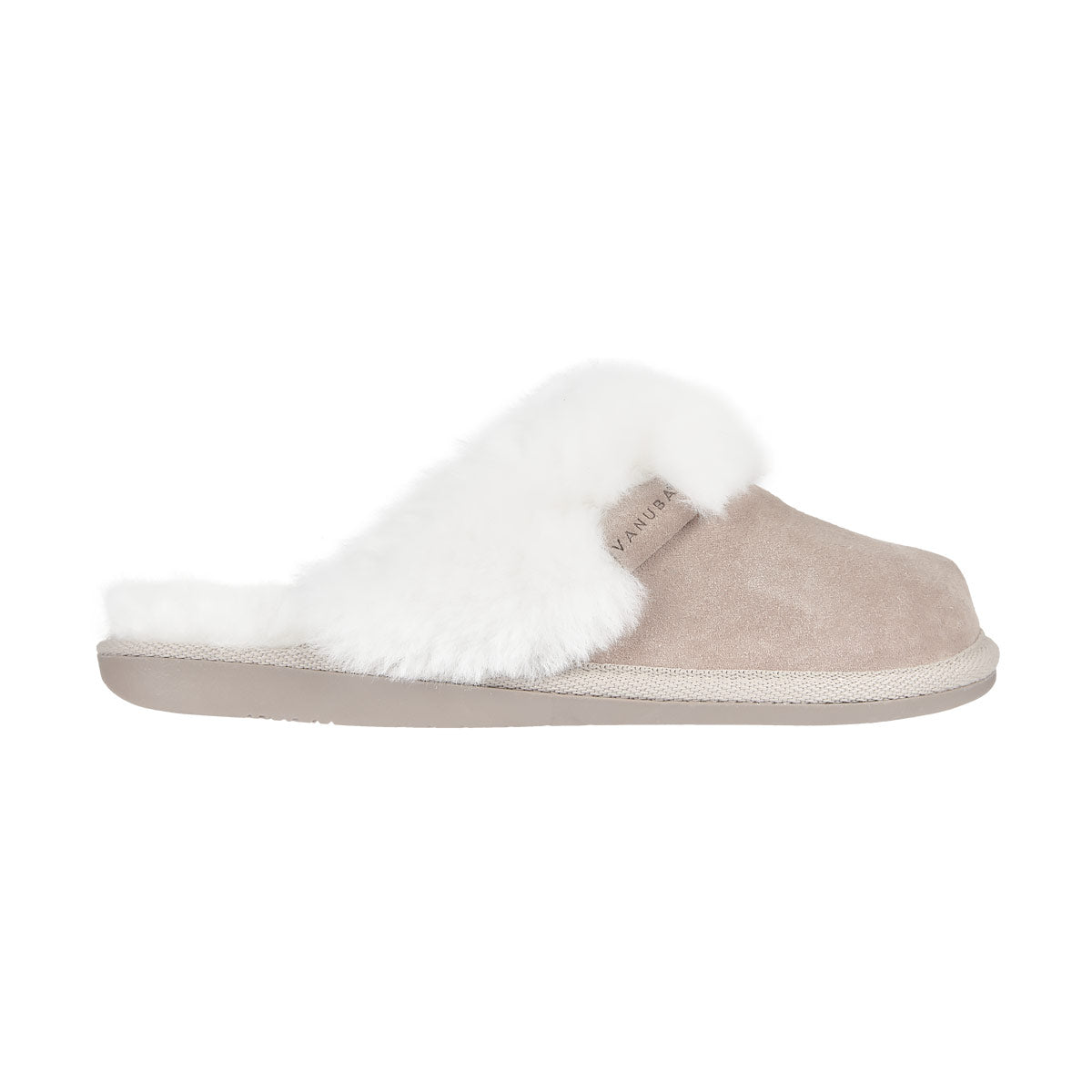 WOMEN'S CASHMERE SLIPPERS BEIGE AND WHITE