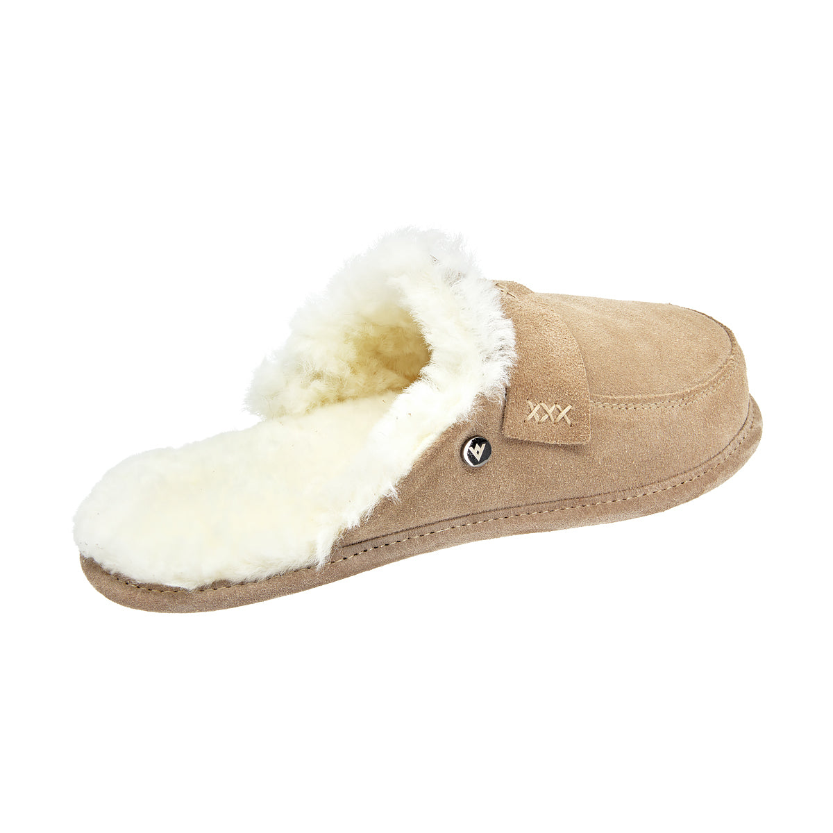 WOMEN'S SLIPPERS ABBY BEIGE AND WHITE