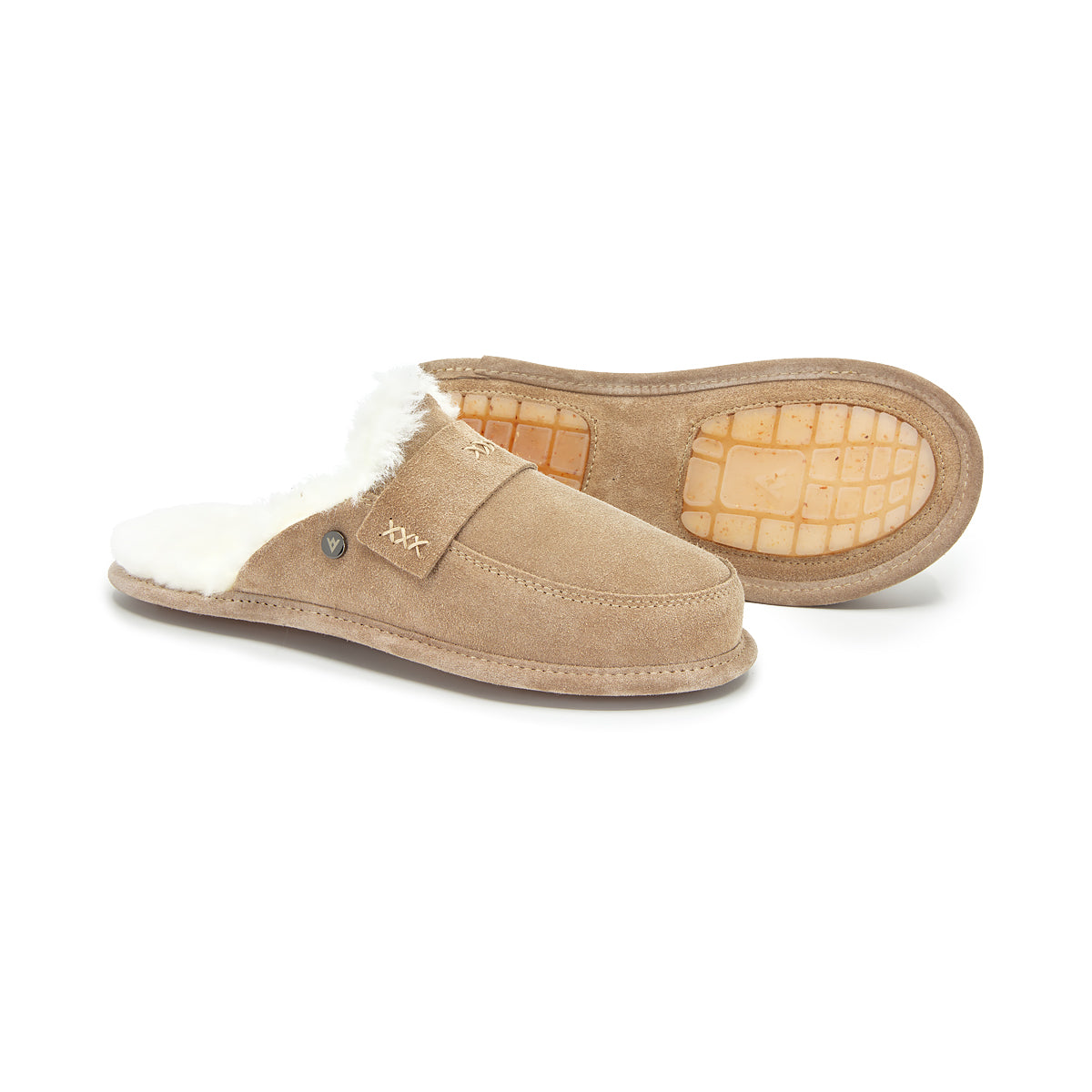 WOMEN'S SLIPPERS ABBY BEIGE AND WHITE