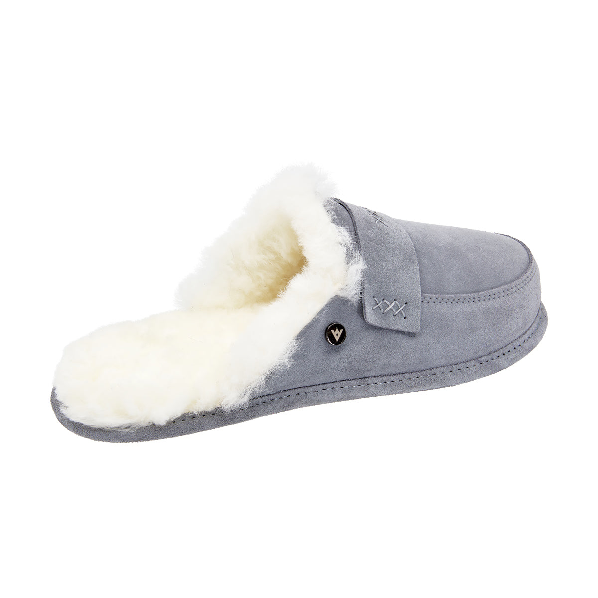 WOMEN'S SLIPPERS ABBY ASH AND WHITE