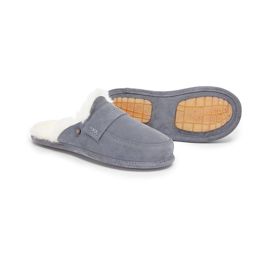 WOMEN'S SLIPPERS ABBY ASH AND WHITE