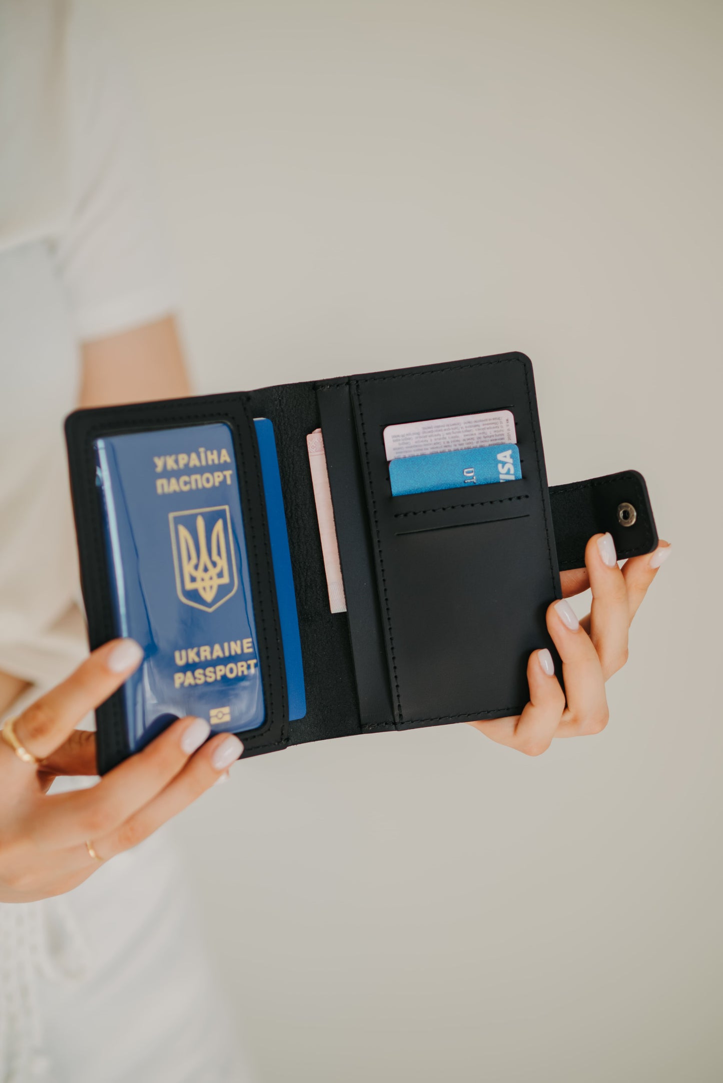 Leather document organizer