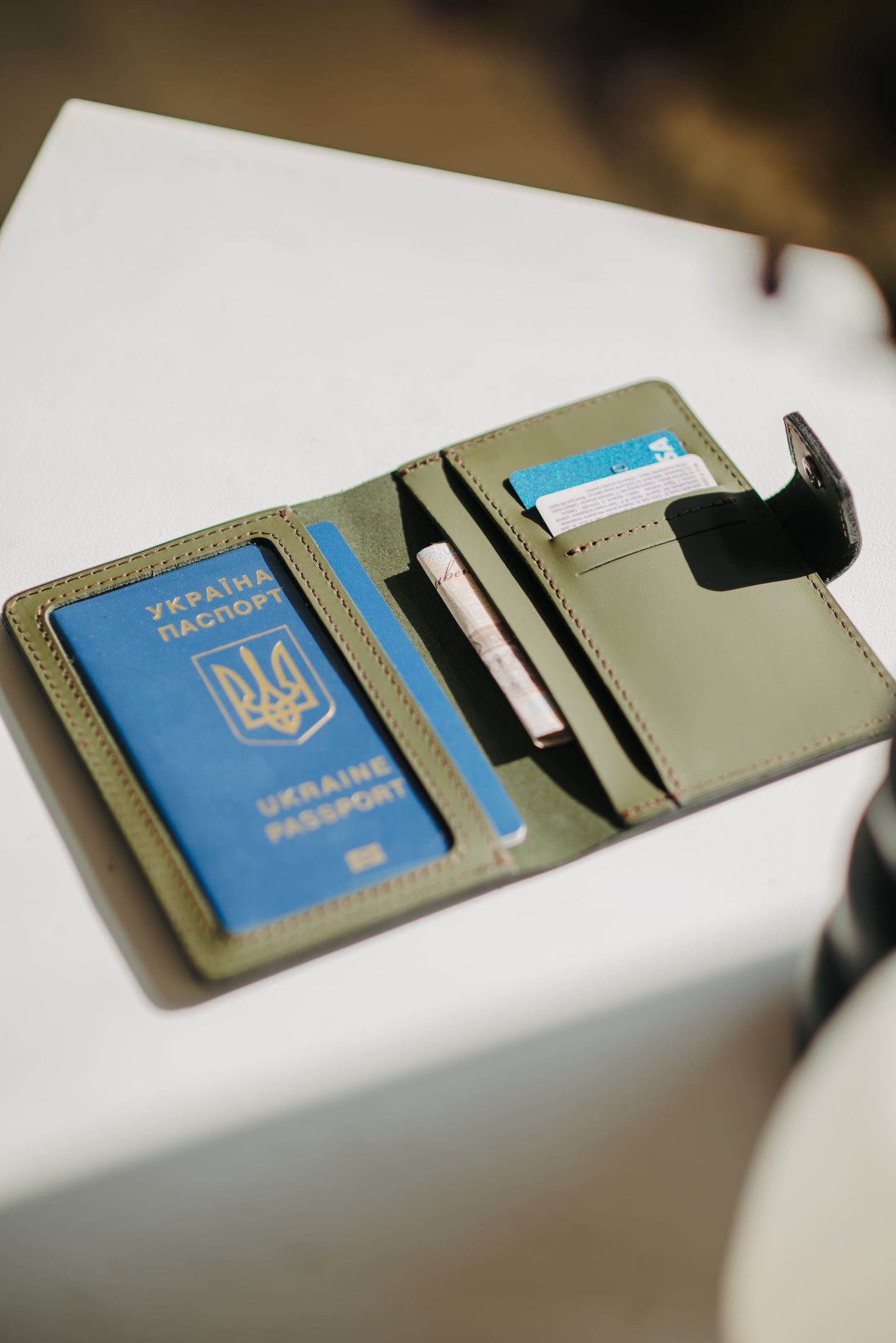 Leather document organizer