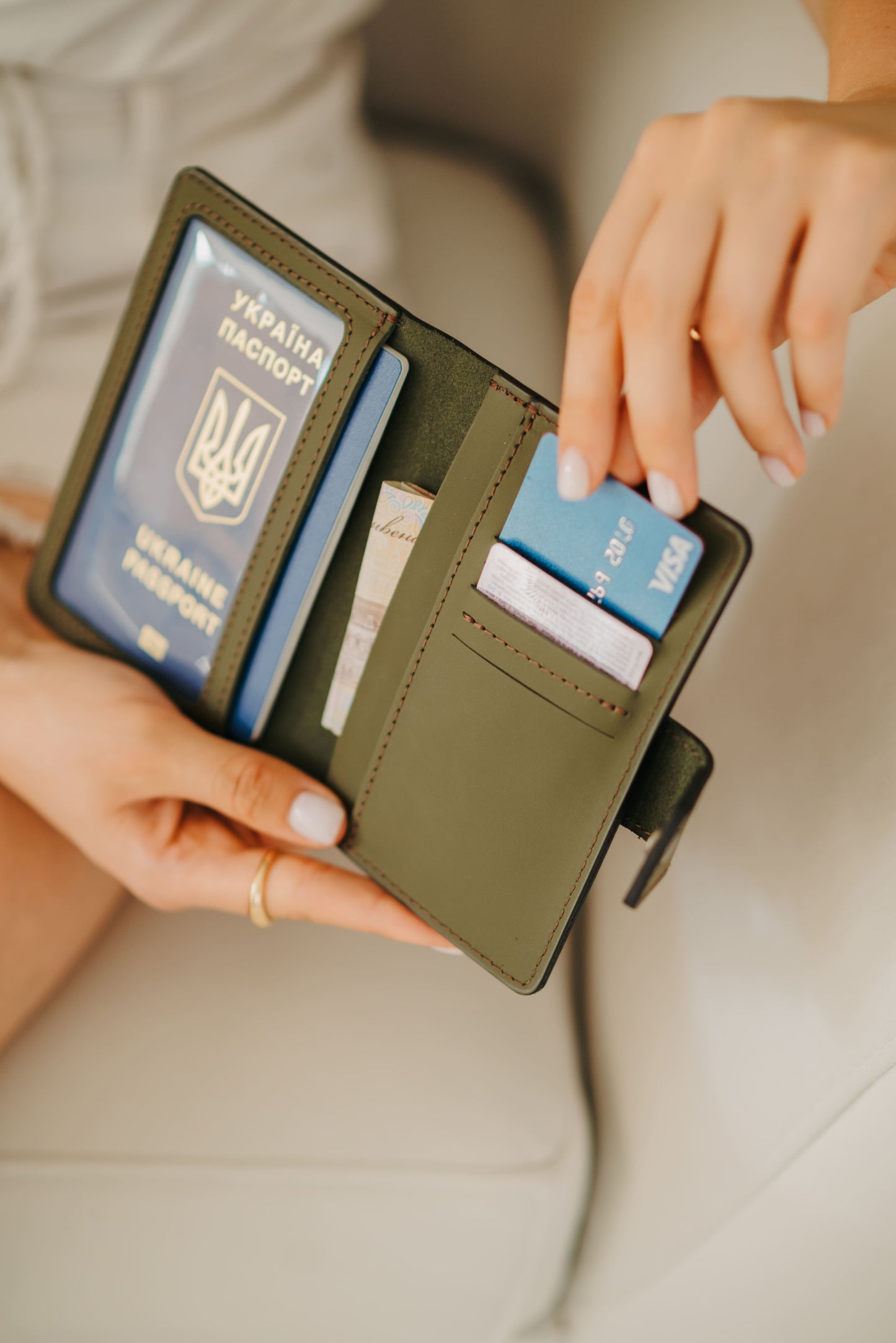 Leather document organizer
