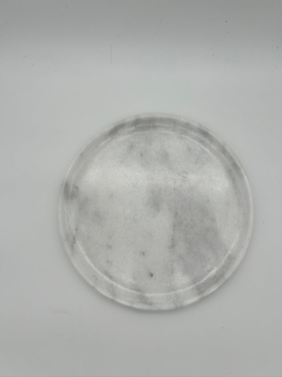 Marble plate made of Italian marble Calacatta Vagli, Ø25cm