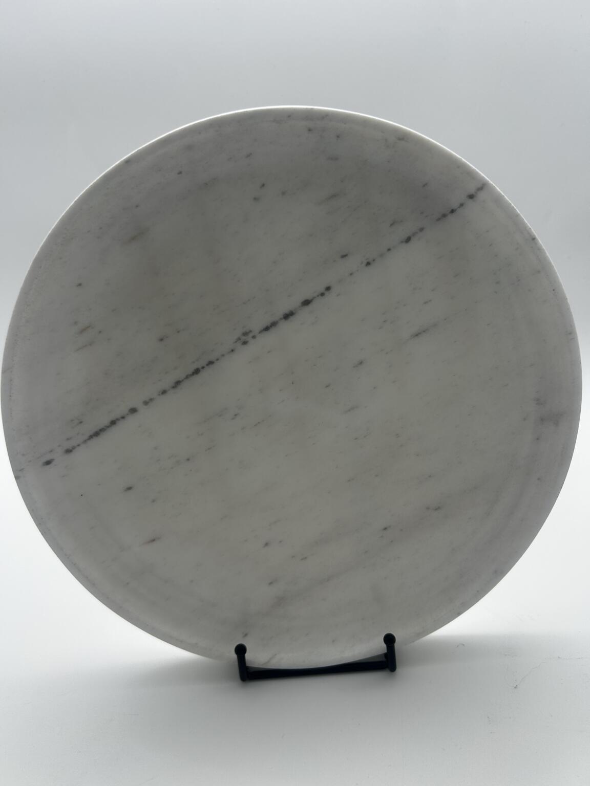 Bianco Carrara marble plate, Ø20 cm