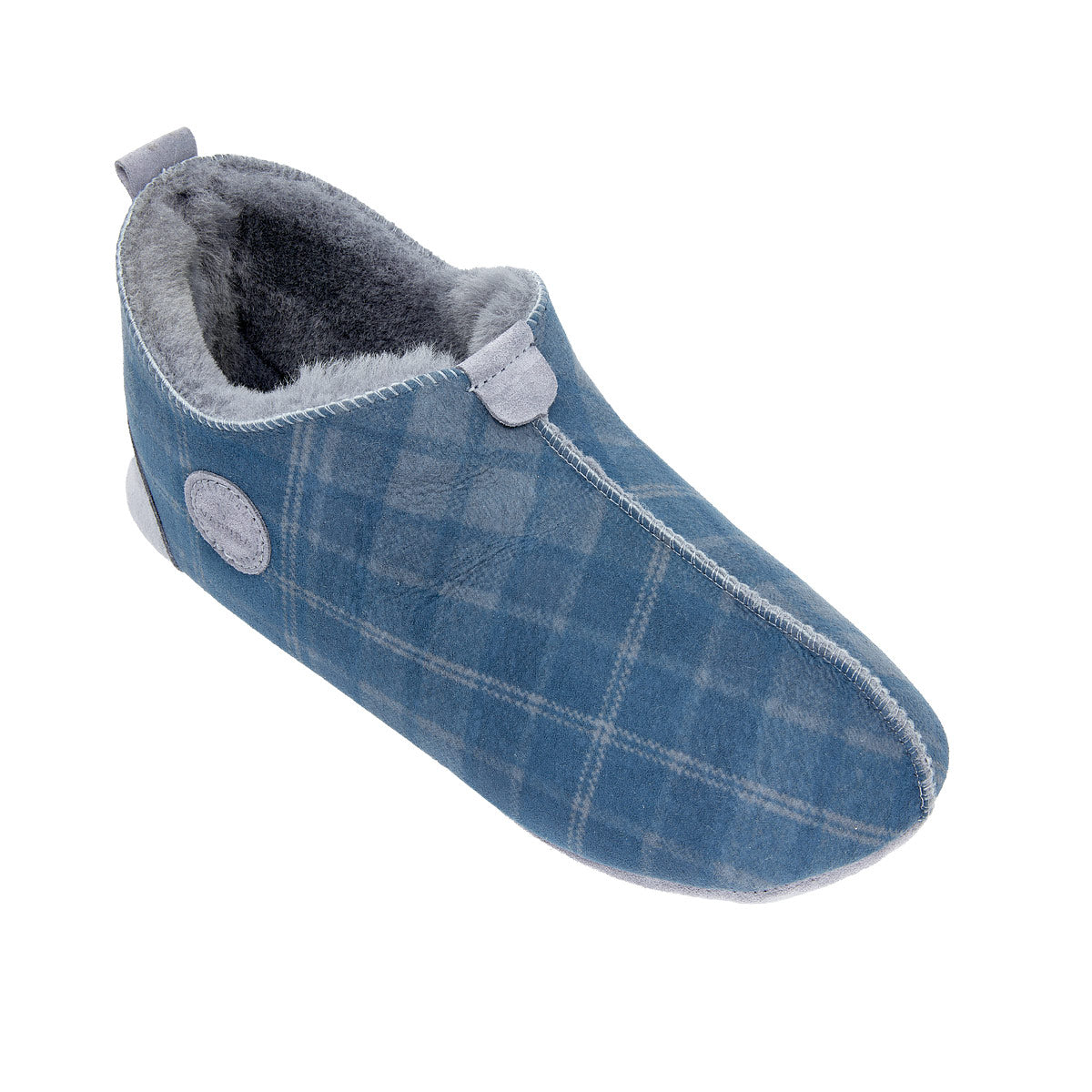 Men's slippers OXFORD Tartan blue