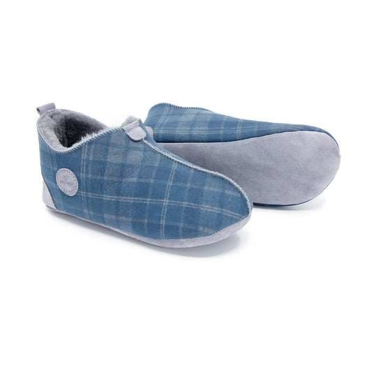 Men's slippers OXFORD Tartan blue