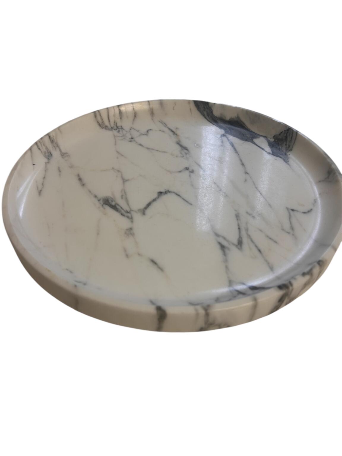 Calacatta marble plate - 20 cm