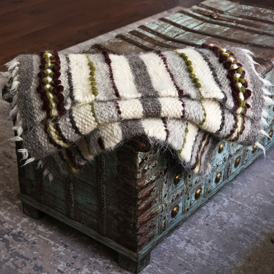 Cozy Wool Throws Gray