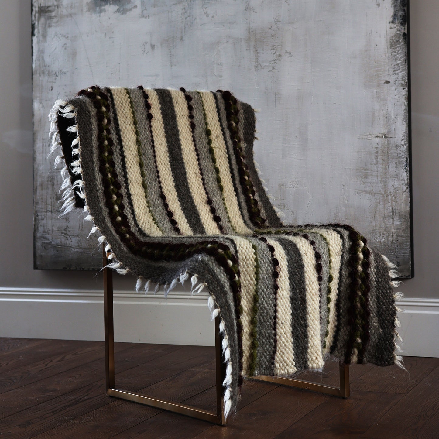 Cozy Wool Throws Gray