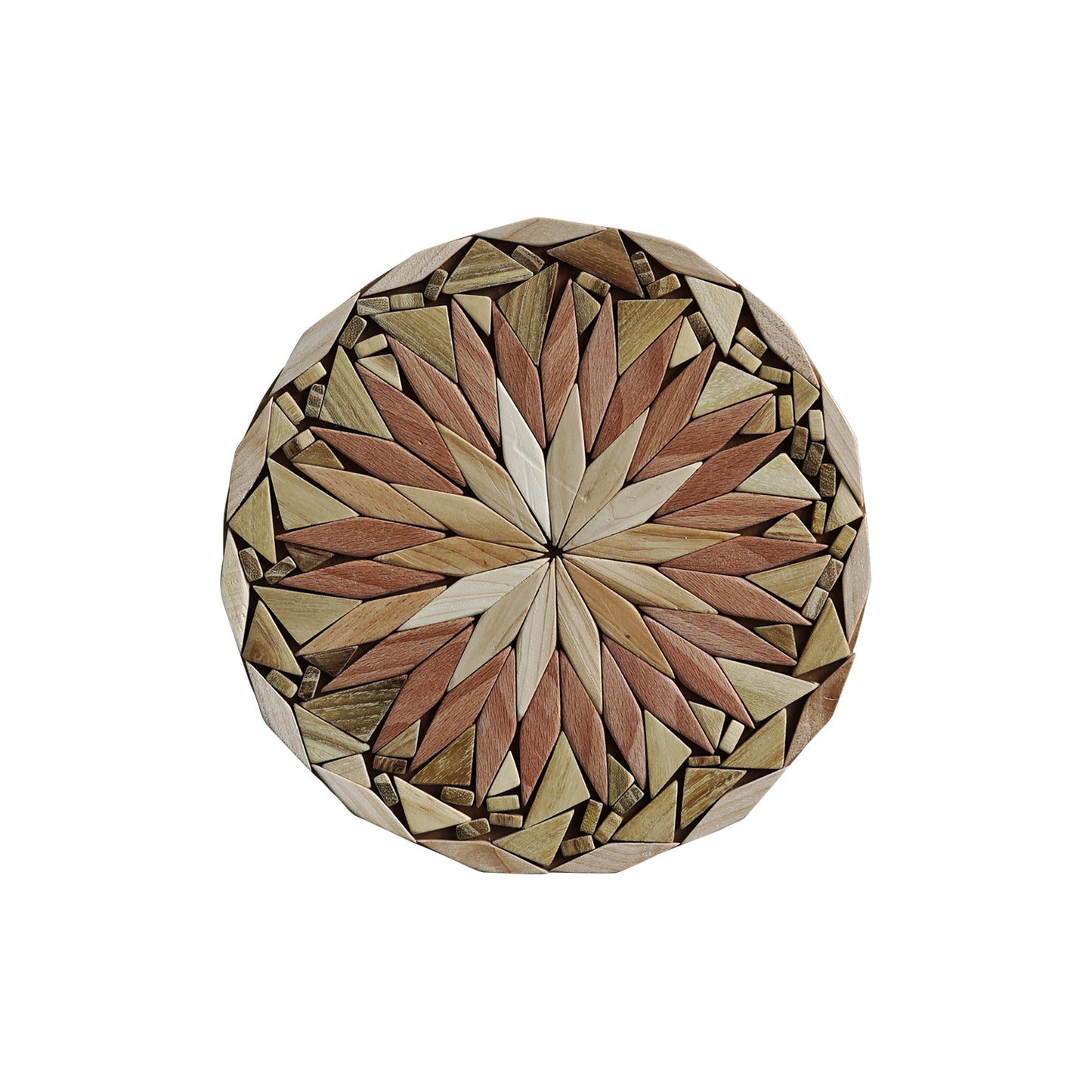 Decorative Wooden Stand with "Flower" Pattern