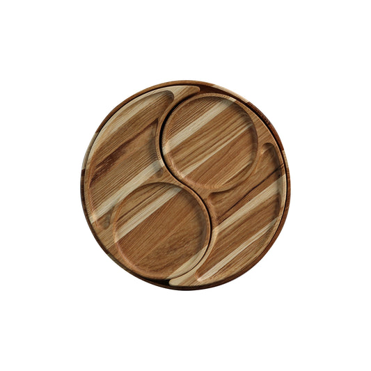 Round рlate for serving with Four "Yin-Yang" Sections