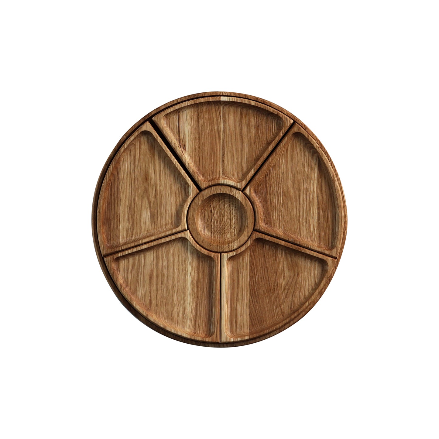 Round рlate for serving with Integrated Round Dish (2-in-1)