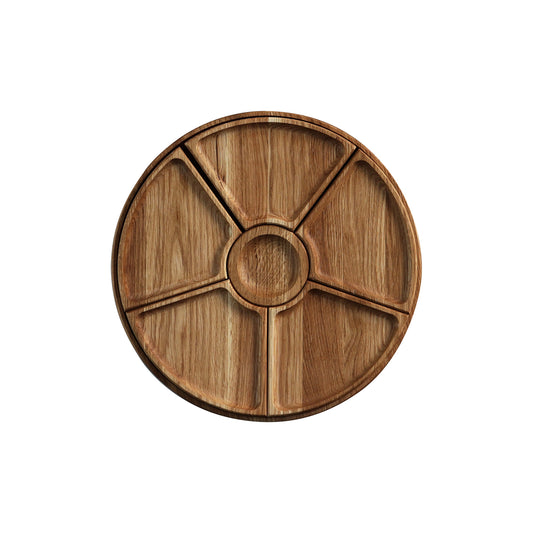 Round рlate for serving with Integrated Round Dish (2-in-1)