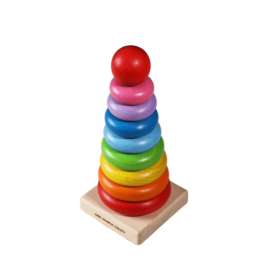 Natural Wooden Rainbow Stacking Toy