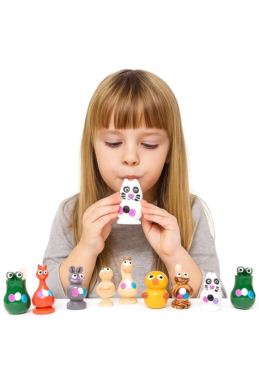 Natural Wooden Kitten Whistle