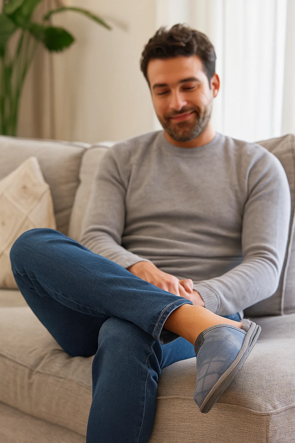 MEN'S SLIPPERS NEWCASTLE BLUE