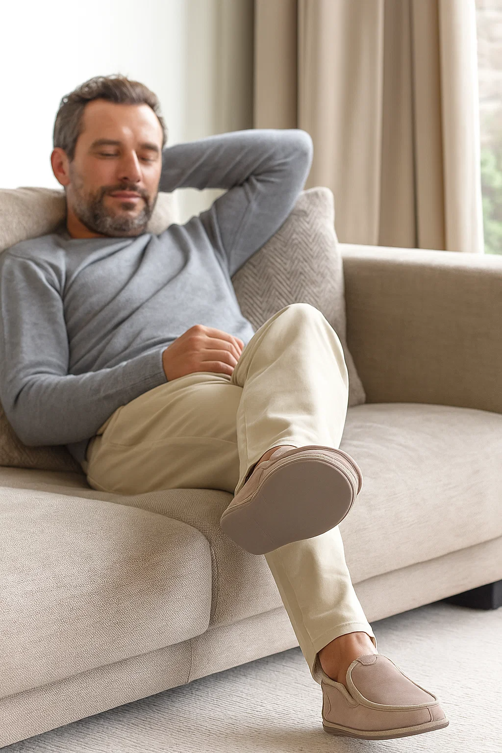 MEN'S BOND BEIGE SLIPPERS
