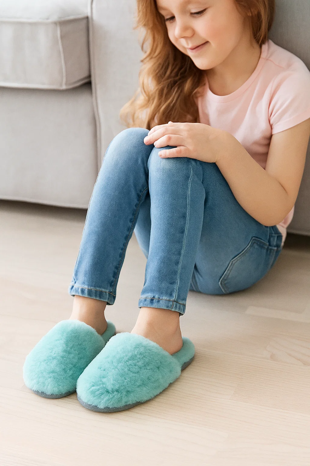 SHANNON children's slippers turquoise