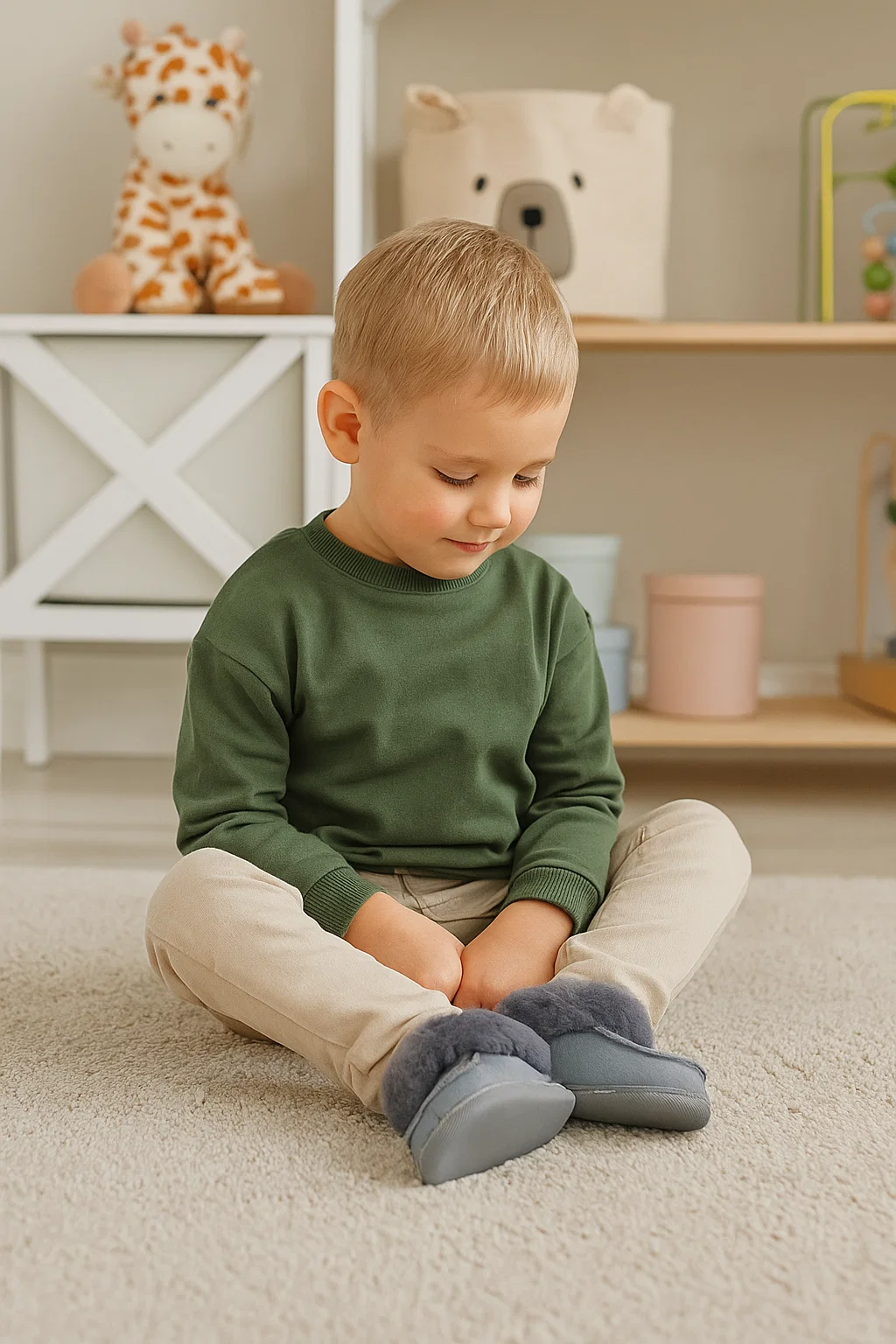 PEPPIN children's slippers ash 26-30