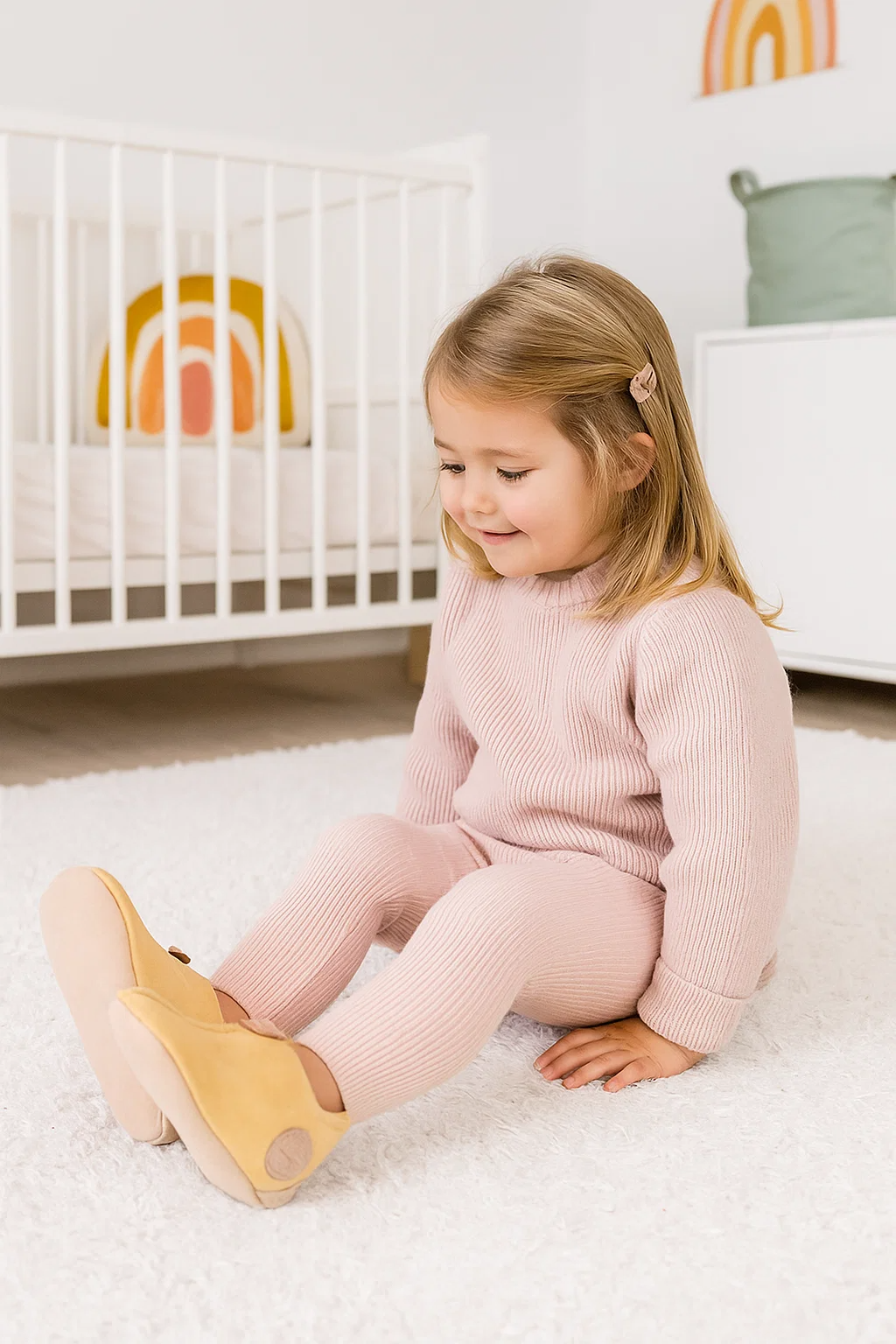 Children's slippers OXFORD MUSTARD