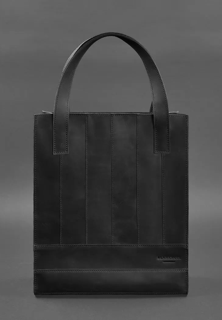 Leather women's shopper bag Betsy black - BN-BAG-10-g-kr