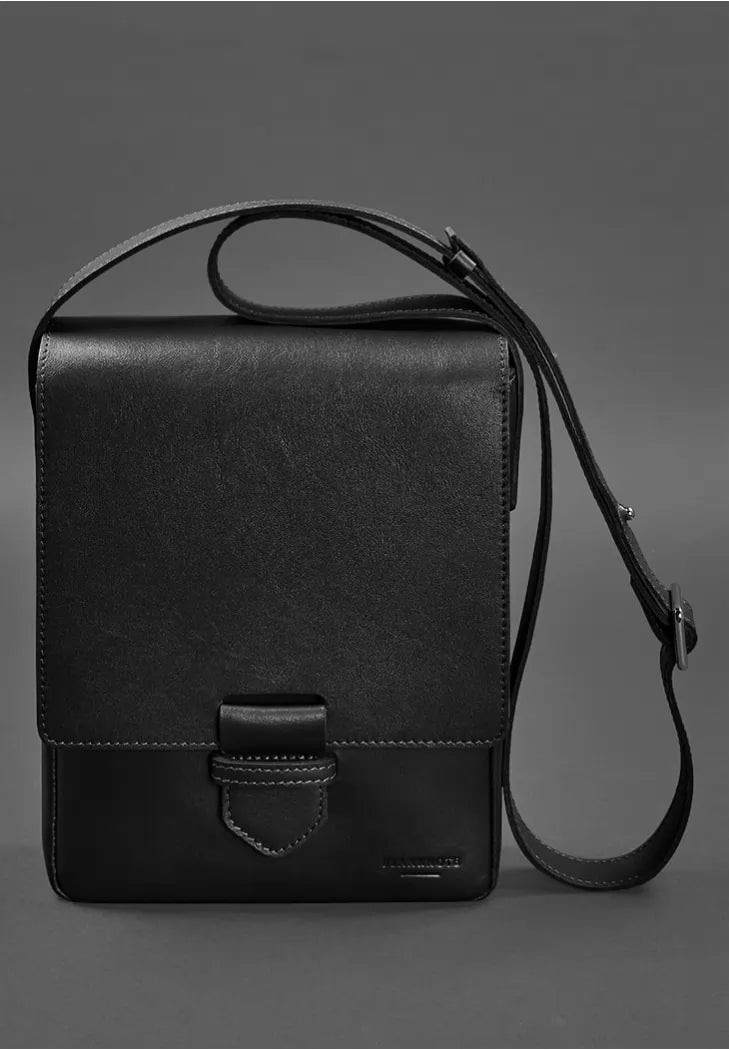Men's leather messenger bag Esquire black - BN-BAG-18-g