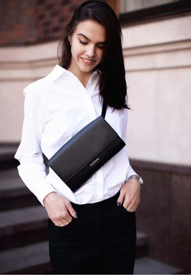 Women's leather bag-transformer black Blackwood - BN-BAG-26-bw