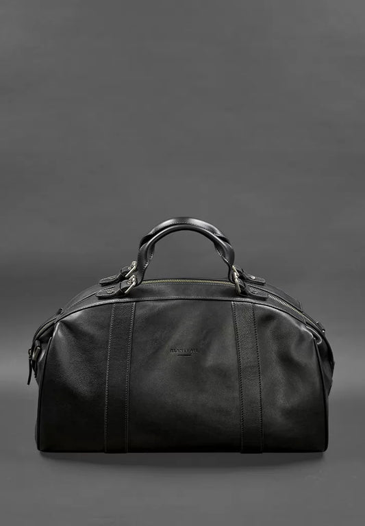 Leather travel bag Lux Black - BN-BAG-43-g