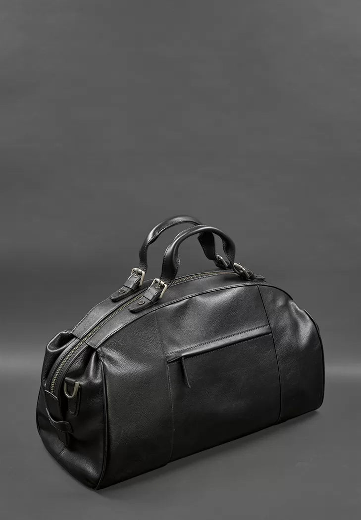 Leather travel bag Lux Black - BN-BAG-43-g