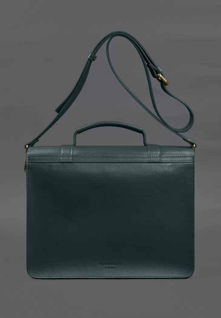 Porte leather briefcase bag green - BN-BAG-58-malachite