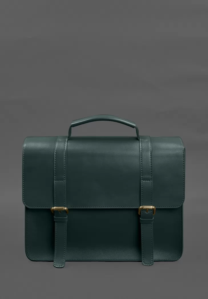 Porte leather briefcase bag green - BN-BAG-58-malachite