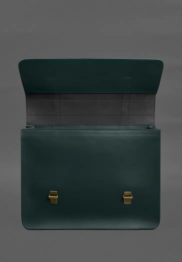 Porte leather briefcase bag green - BN-BAG-58-malachite