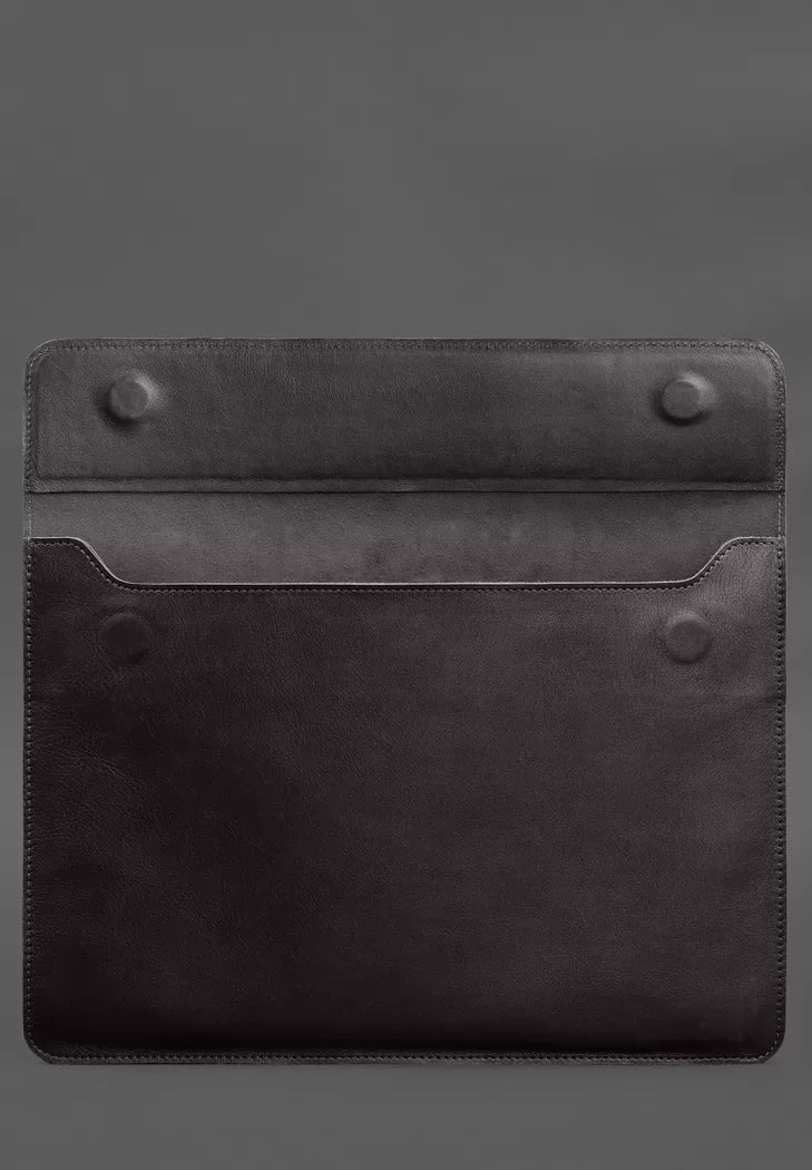 Leather envelope case with magnets for MacBook 15 inch Dark brown crust - BN-GC-11-choko